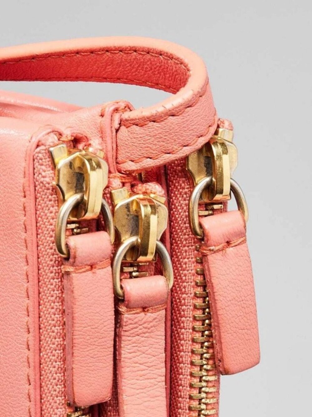 Celine Pink Leather Small Trio Crossbody Bag - Picture 7 of 12